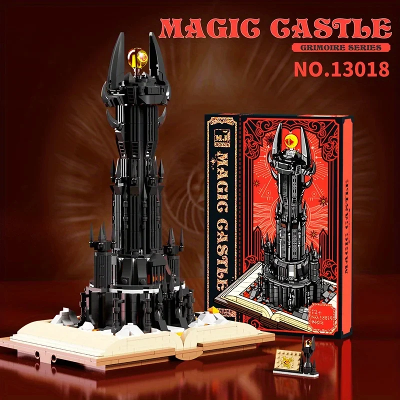 (966 Piezas) Juego De Bloques De Construcción Diy De 966 Piezas De Dark Castle Con Luces