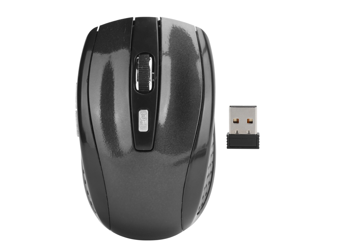 Rato Sem Fio Óptico Para Laptop Com Dpi Ajustável 250hz, 6 Botões, 2.4g, Design Ergonômico