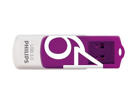 Philips Fm64Fd00B Unidad de memoria USB 64Gb Usb Tipo-A 3.2 Gen 1 3.1 Gen 1 Púrpura Blanco