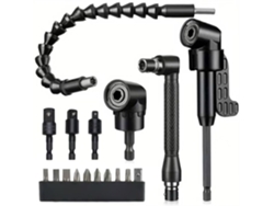 Varilla de extensión flexible para broca, incluye 3 adaptadores de manguito giratorios, juego de 8 piezas SIURN