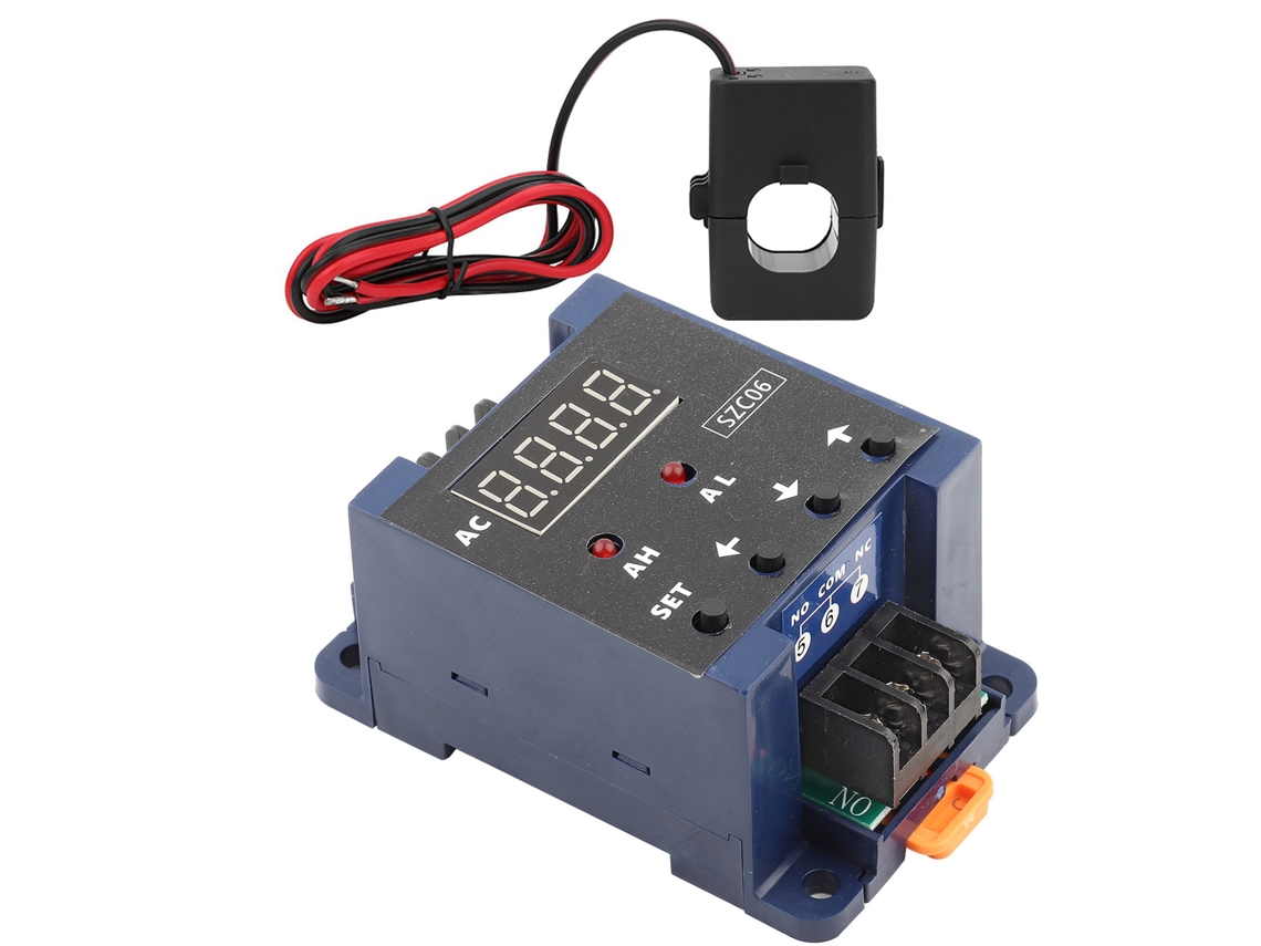 Medidor De Corriente Alterna Digital Szc06 De 0,3 A 50 A Con Alarma De Límite Y Relé Ac110.