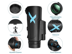 Monoculares Bak 4 HD 12x50 para adultos, impermeables, de alta potencia, compactos, con trípode y adaptador para teléfono, color negro. Bestvite