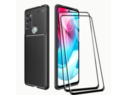 Conjunto de Protectores de Pantalla Fibra Protetora para Motorola Moto G60S HONGWE. Negro (2un)