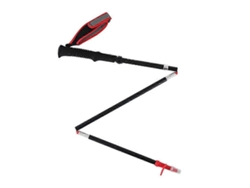 Bastón plegable para acampar y hacer senderismo, ideal para personas mayores - Rojo