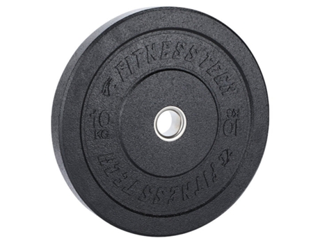 Disco de Musculación Bumper Plate 10 Kg FITNESS TECH Hi-Temp Negro