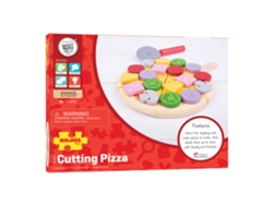 Alimentos de Jugar BIGJIGS TOYS Pizza de madera y accesorios