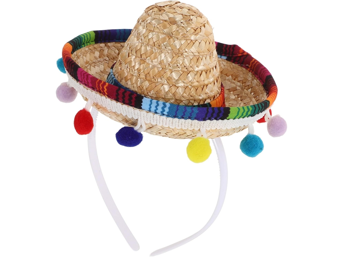 Diademas Mexicanas Pequeñas Para Niños Y Niñas, Sombreros De Paja Ligeros Talla 2