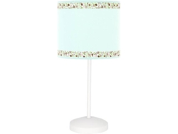 Lámpara de Mesa FABRILAMP Cenefa (Verde - E14 - Máx. 40W - Metal - Tela)