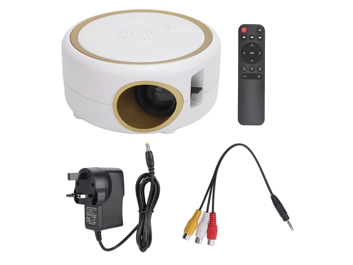 Proyector Led Hd 1080p Portátil Con Espejo De Pantalla Cableado Para Hogar Y Exteriores