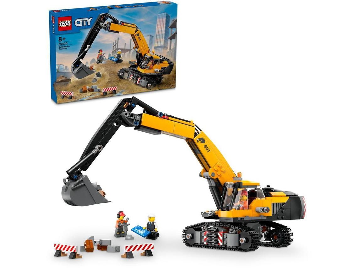 LEGO City: Escavadora de Construção Amarela (633 peças)