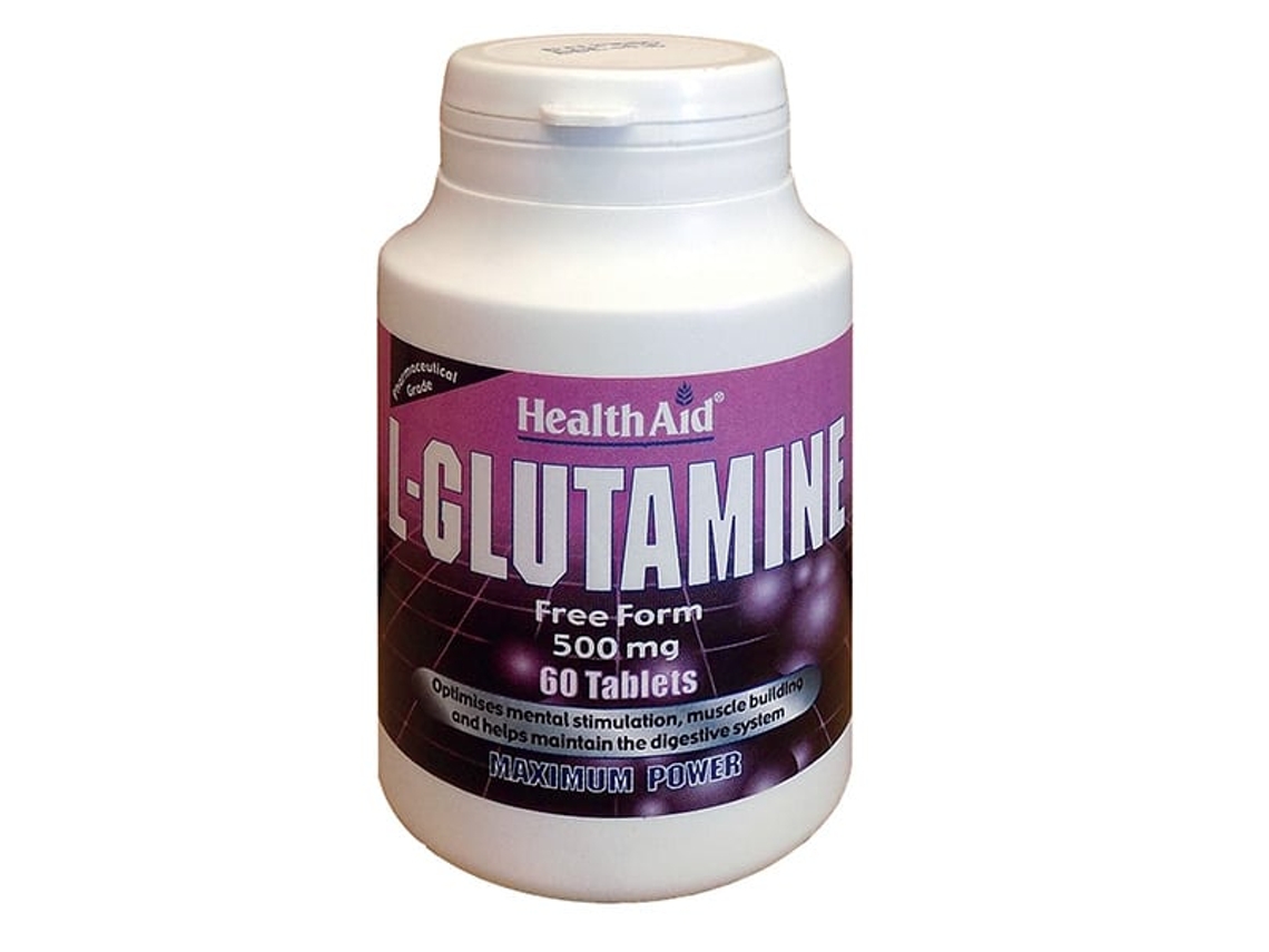 Complemento Alimentar HEALTH AID L - Glutamina 500 Mg X 60 Tabs (60 Comprimidos)