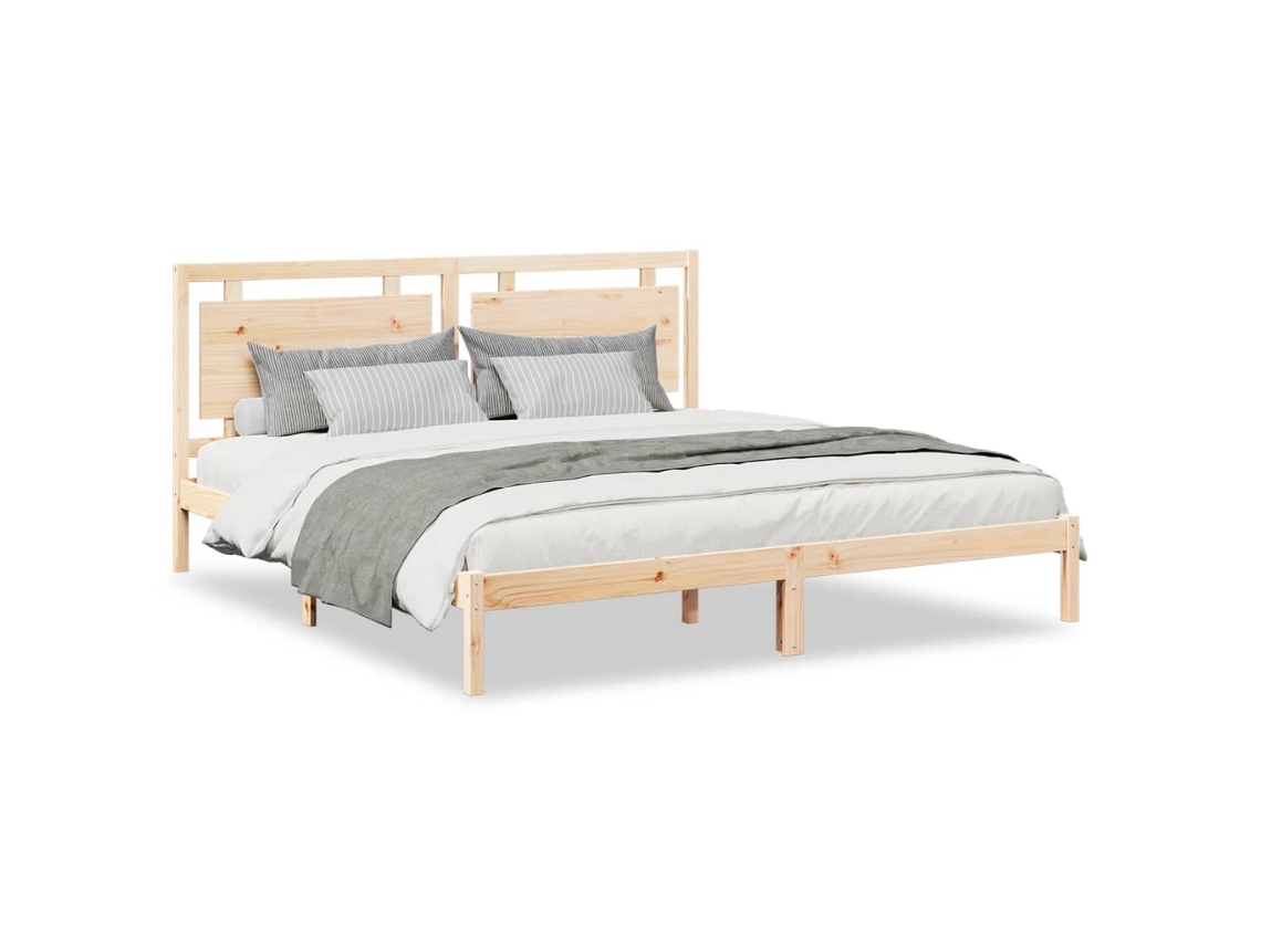 Maison Exclusive - Cama Extralarga Sin Colchón Madera Maciza 200x220 Cm