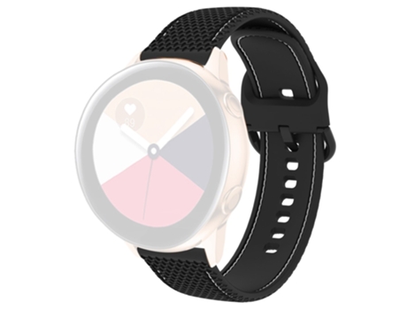 Correa de Silicona línea de costura dos colores para Samsung Galaxy Watch 5 40mm/Watch 5 44mm/Watch 5 Pro 45mm - negro/Linea blanca