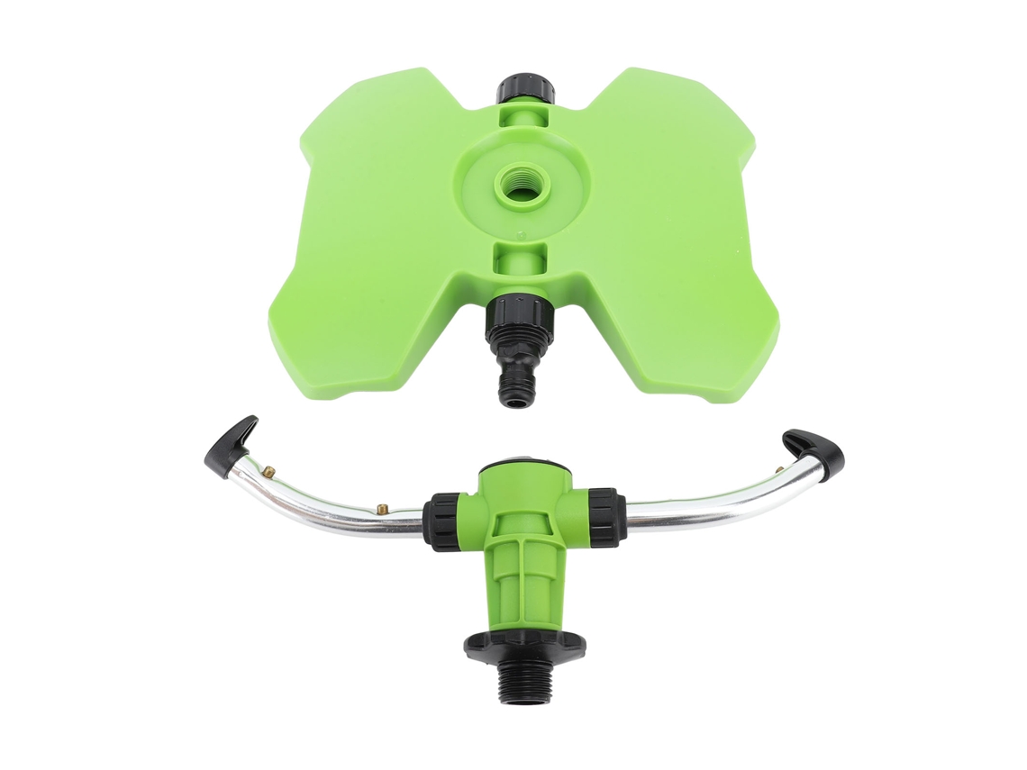 Aspersor automático de jardín con 2 brazos giratorios para césped y patio