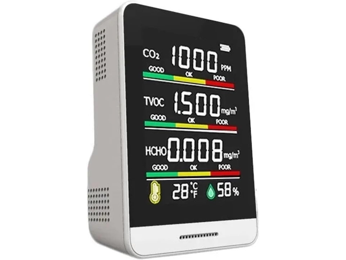 Compteur Numérique De Co2 5 En 1 Para La Maison, Capteur Temperature Et D'humidité
