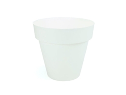 PLASTIKEN TES - Maceta Redonda Clásica Diámetro 26 cm Capacidad 75L Blanco