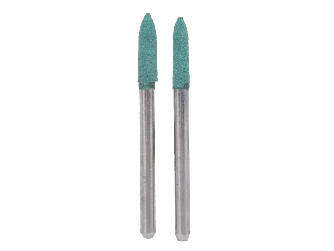 Kit de 100 cabezales de pulido de goma verde con cono de 3 mm para lijadora