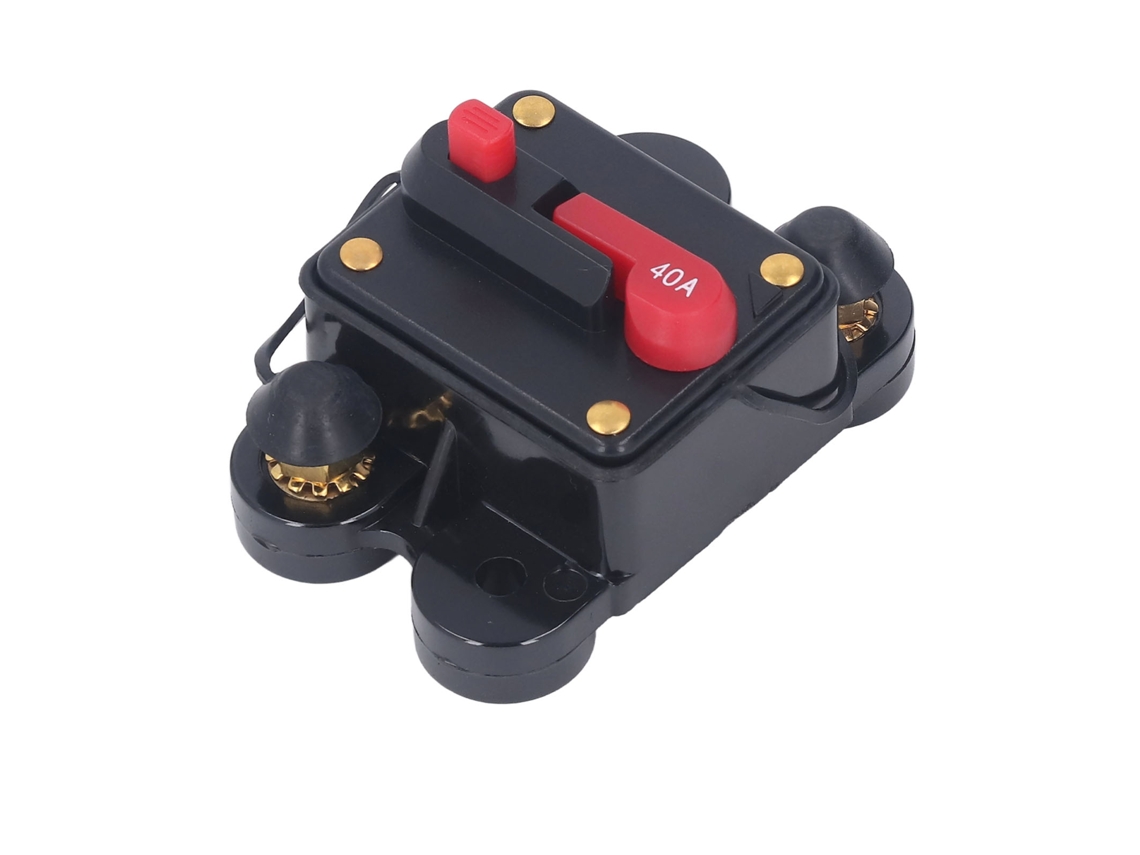 Disyuntor De Reinicio Manual De 1/4 Pulg., 40 A, Protección Contra Sobrecorriente De Cc, 12-48 V, Para Vehículos Y Motores.