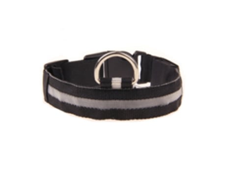 Collar de perro LED reflectante de nailon, collar de perro emisor de luz recargable por USB,