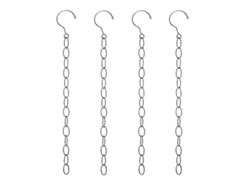 Cadenas De Perchas Ahorro Espacio 50cm Acero Inoxidable 4 Piezas Organizador De Armario