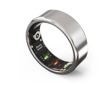 Chronus bluetooth 5.1 anillo de fitness múltiples funciones de salud ipx8 impermeable plata 11#-20 7 mm aujezon