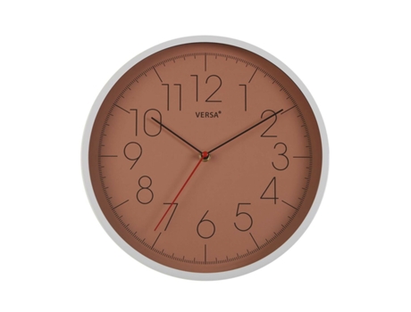 Reloj de Pared VERSA Plástico Rojo (4,3x30,5x30,5cm)