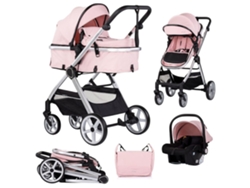Carrito De Bebé Trío Convertible Vista De Chipolino Hasta 22 Kg - Marshmallow