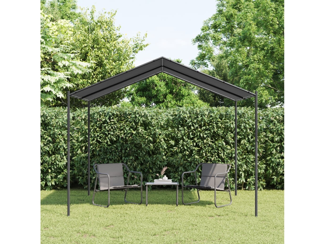 Carpa Acero Y Tela Gris Antracita 3x3 M