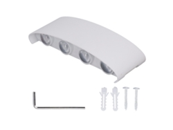 2026-lámpara De Pared Led Decorativa Con Caja Blanca Iluminación Blanca Interior Para Hotel Jardín Dormitorio 90‑265v 8w