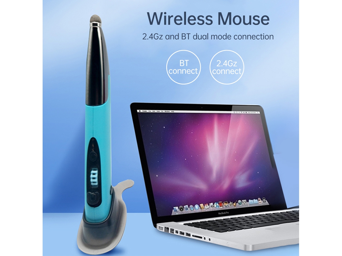 Ratón Lápiz Inalámbrico 2.4g 4 Teclas Estilo Vertical Stylus Bt Traducción Por Voz Ajuste De Velocidad