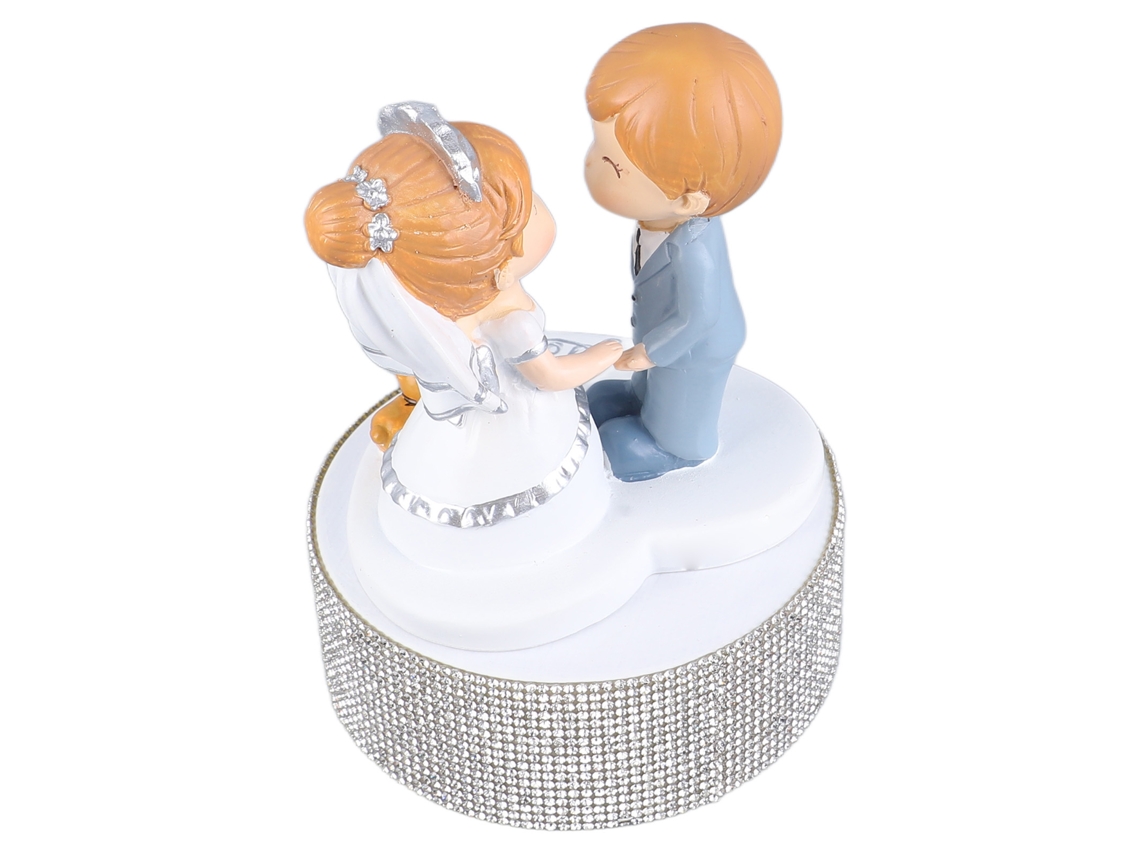 Caja De Música Romántica Giratoria Para Parejas Con Muñecos Besándose, Perfecta Para Regalos Y Decoración.
