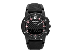 Reloj deportivo impermeable para montañismo al aire libre con sensor de altitud (negro)