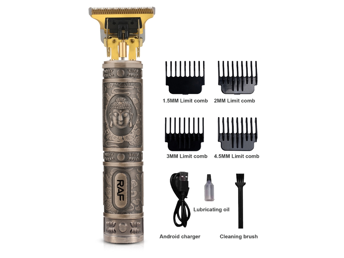 Cortapelos multifuncional, equipado con cabezales de tijera para cortar y recortar el cabello, motor sin escobillas con enchufe. MDUG