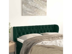 Cabecero De Cama | Panel De Cabecero De Terciopelo Verde Oscuro 163x23x78/88 Cm