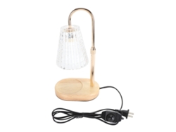 Lámpara de vela Calientecera 2026 con altura y brillo ajustables, base de madera y 2 bombillas de 50 W para decoración del hogar.