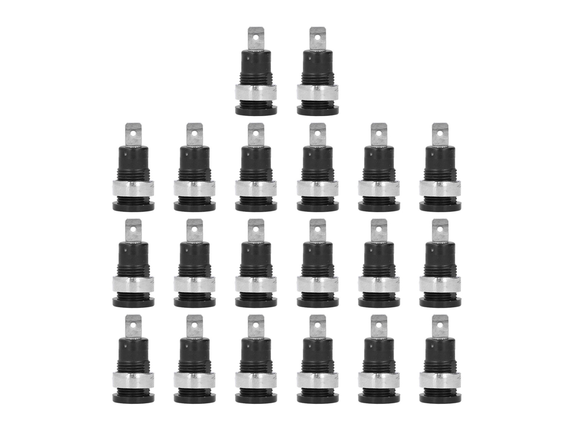 20 Unidades De Conectores Banana De 4 Mm, Fuerte Conectividad, Resistentes A La Corrosión, Accesorios De Prueba Eléctricos Negros