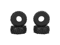 4 neumáticos de goma de 1,9 pulgadas para coches RC Crawler con inserto de espuma para coches RC a escala 1/10 SCX10 (negros)