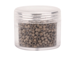 1000pcs Anillos De Extensión Capilar De Silicona 3mm X 2mm (marrón Claro)