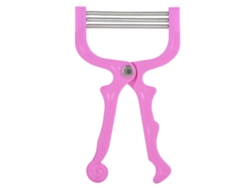 Dispositivo Tradicional Chino Para Depilar Vello Facial Resorte Plástico Acero Inoxidable Rosa