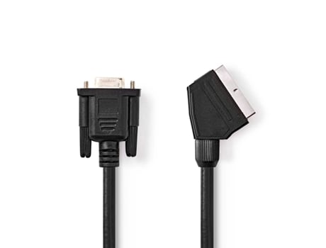 SCART Cable SCART Male VGA Female Nickel Plated 480p 2.00 m Round PVC Black Label NEDIS