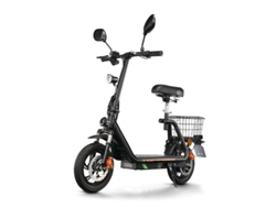 Patinete eléctrico Twofish M5 Pro con asiento trasero y cesta, 500 W, 48 V, 13 Ah, neumáticos de 12 pulgadas, velocidad máxima de 40 km/h, autonomía de 30 km, color negro