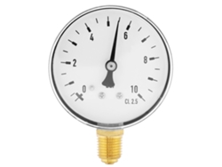 Manómetro De Presión De Aire, Agua Y Aceite De 1/4 De Pulgada Npt, 0-10 Bar, Montaje Lateral.