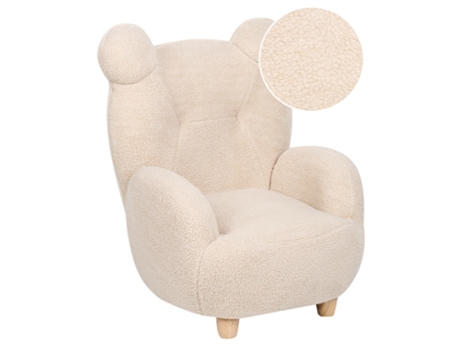 Silla para niños Bear Forma Beliani Melbu Cream