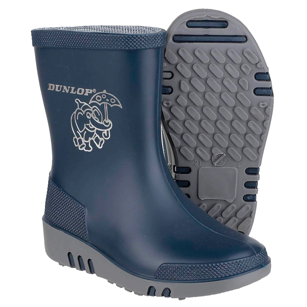 DUNLOP Mini Botas Botas De Agua Impermeables Azul