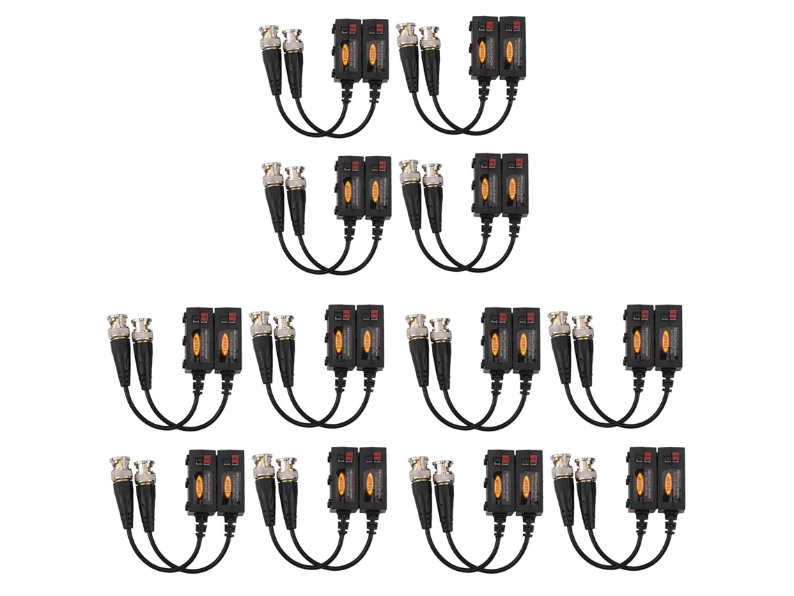 Transmisor Balun De Vídeo Hd Pasivo 1080p Ahd/hd-cvi/tvi/cvb, 12 Pares (utp Hasta 350m-600m)