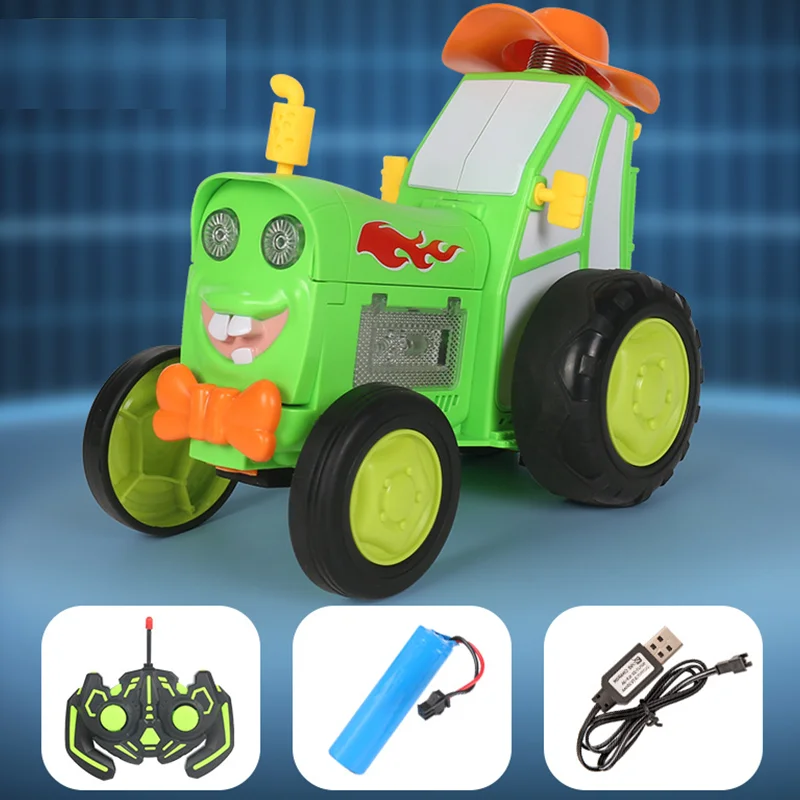 (verde) Carrinho De Brinquedo Elétrico Com Controle Remoto, Luzes, Música E Movimento De Balanço.
