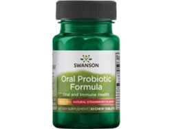 Té SWANSON Fórmula Probiótica Ultra Oral Morango (30 tabletes mastigáveis)