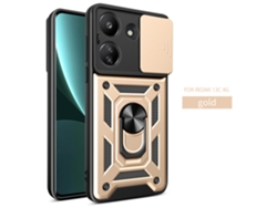 Adequado Para Capas De Celular Redmi Com Fivela Magnética Para Carro, Evitando Qrm Note 14 4g Banhado A Ouro (versão Internacional) - Rm Note 14 4g (r