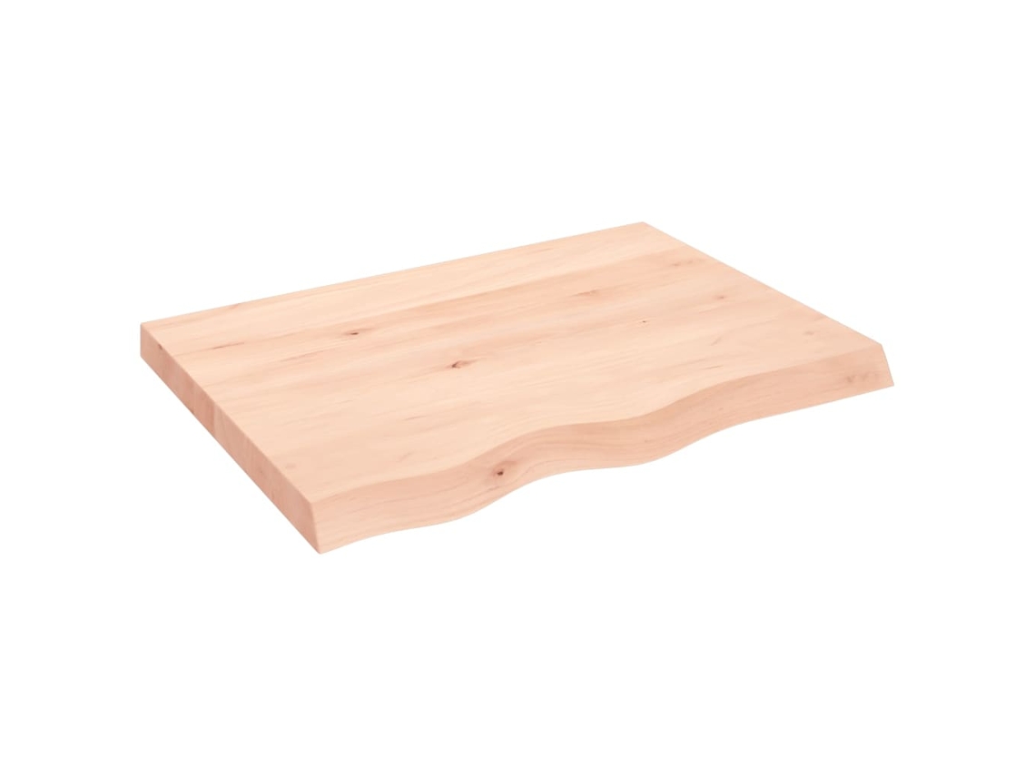 Estante de pared madera maciza roble sin tratar VIDAXL (80x60x(2-6) cm)