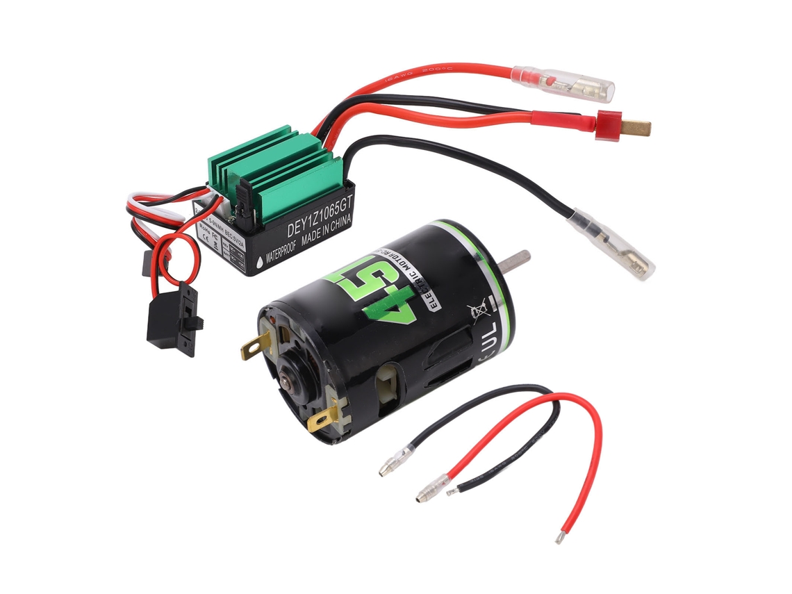 Motor De Escova 540 Com Esc Plug T 65a Alta Torção Impermeável Para Carro De Escalada Rc 45t
